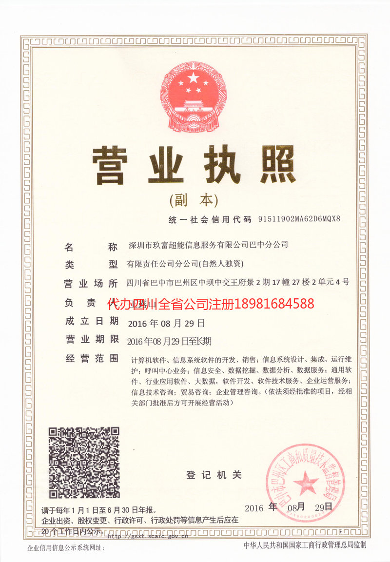 共青城共青城玖富超能信息服务有限公司